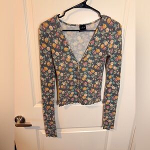 Urban Outfitters Floral Button-Up Cardigan - Multicolor